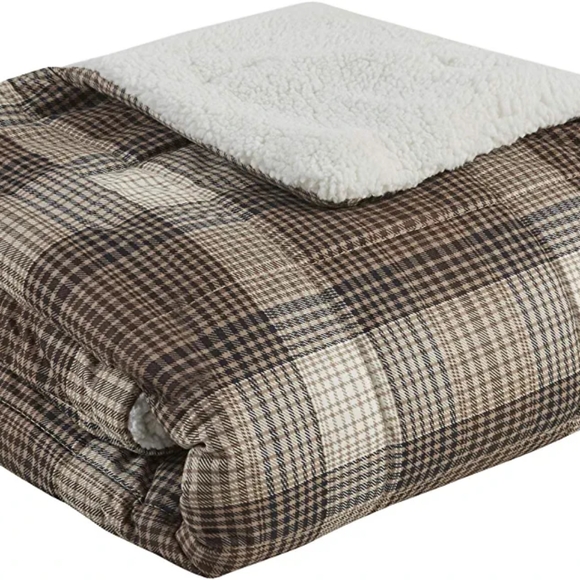 Woolrich Tasha Softspun Down Alternative Filled Oversized Throw  - Picture 2 of 6